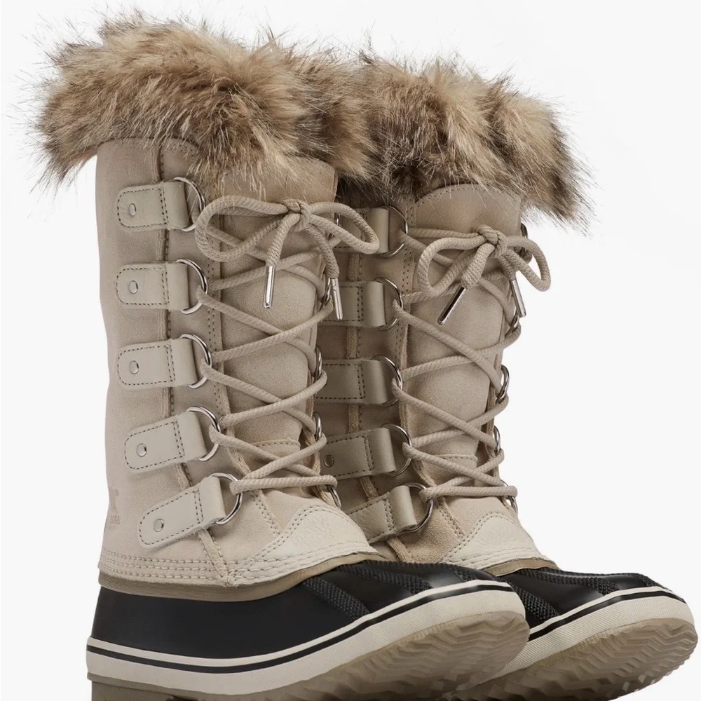 SOREL Women's Faux-Fur Trim Winter Lace-Up Boots - Fawn/Omega Taupe